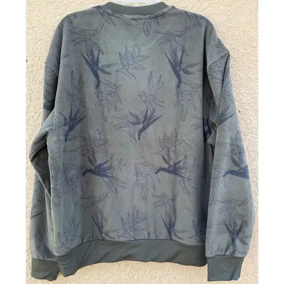 Adidas Oasis Crew Sweatshirt Olive Green Medium NWT - Picture 9 of 12